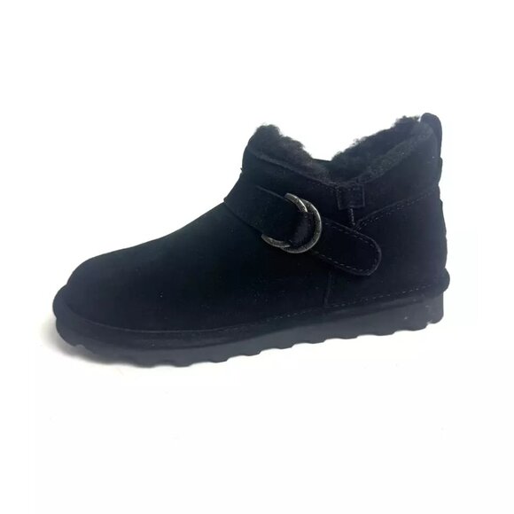 Bearpaw Womens Shorty Buckle Boot Black Size 7 M - Picture 1 of 6